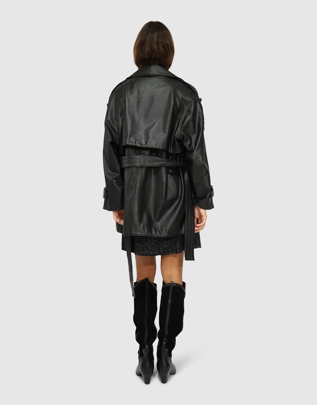 Belle & Bloom - Forevermore Leather Trench Coat