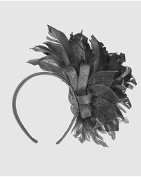 Max Alexander - Modern Black Racing Fascinator
