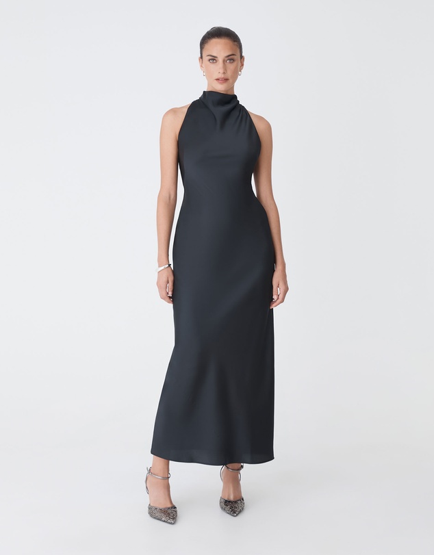 Forcast - Delilah Bias Satin Dress