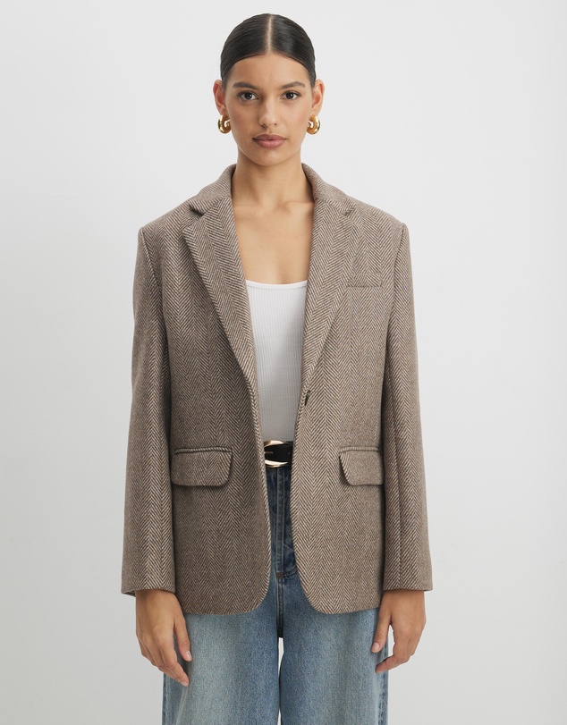 AERE - Opal Wool Blend Relaxed Blazer