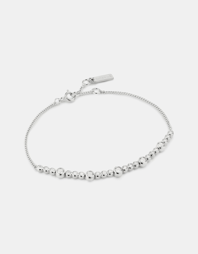 Ania Haie - Silver Alternating Bezel-Set Bracelet