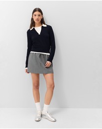 UNISON - Sporty Collared Wool Knit