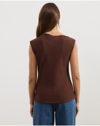 Atmos&Here - Amaris High Neckline Ponte Structured Top