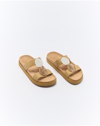 Walnut Melbourne - Micah Leather Slide