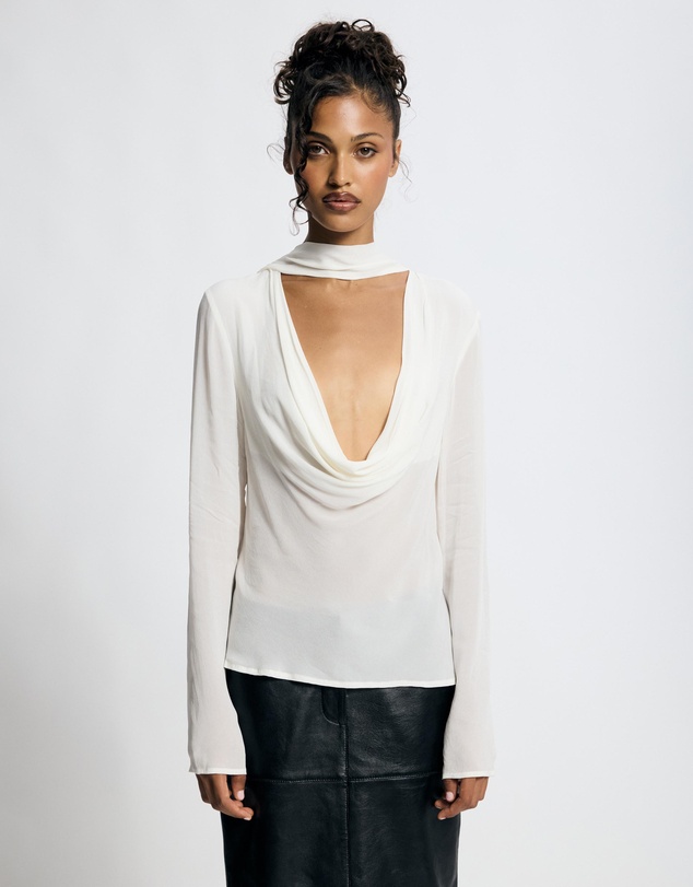 Lover - Morgana Cowl Scarf Neck Top
