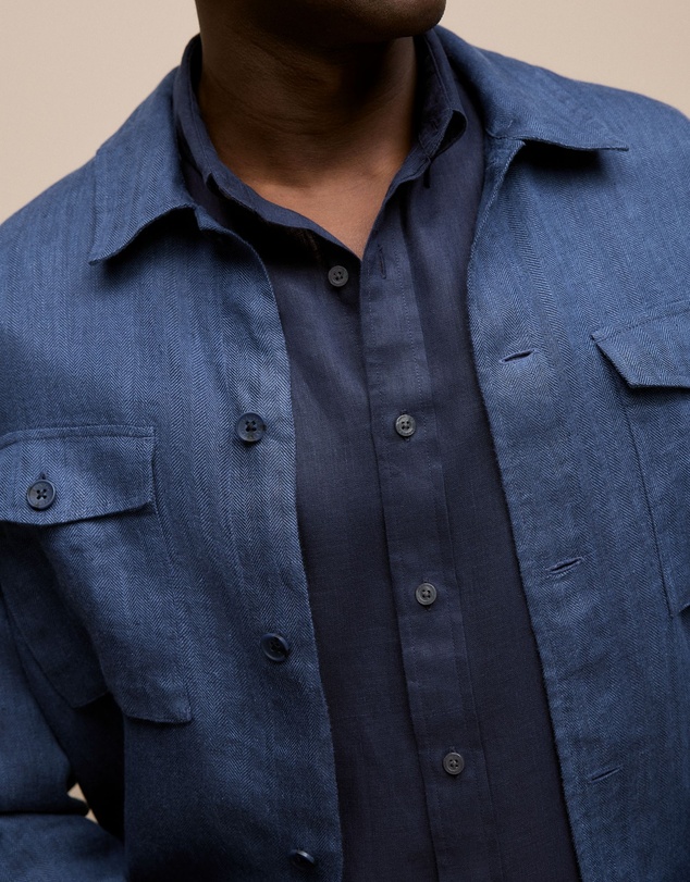 Trenery - Linen Overshirt in Navy