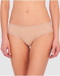 Natori - Bliss Lace Trim Pima Cotton Hipster Girl Brief