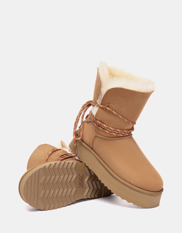 EVERAU - Australian Shepherd Ugg Carmont Platform Double Faced Sheepskin Upper UGG Boots