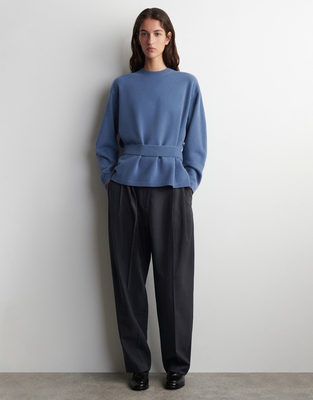 COS - Belt-Detail Merino Wool Jumper