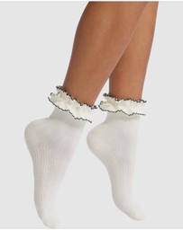 High Heel Jungle - Sheer Frilly Socks