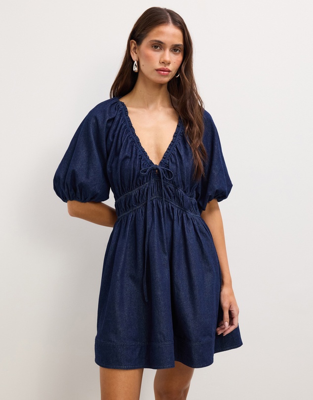 The Fated - Jemma Soft Denim Mini Dress