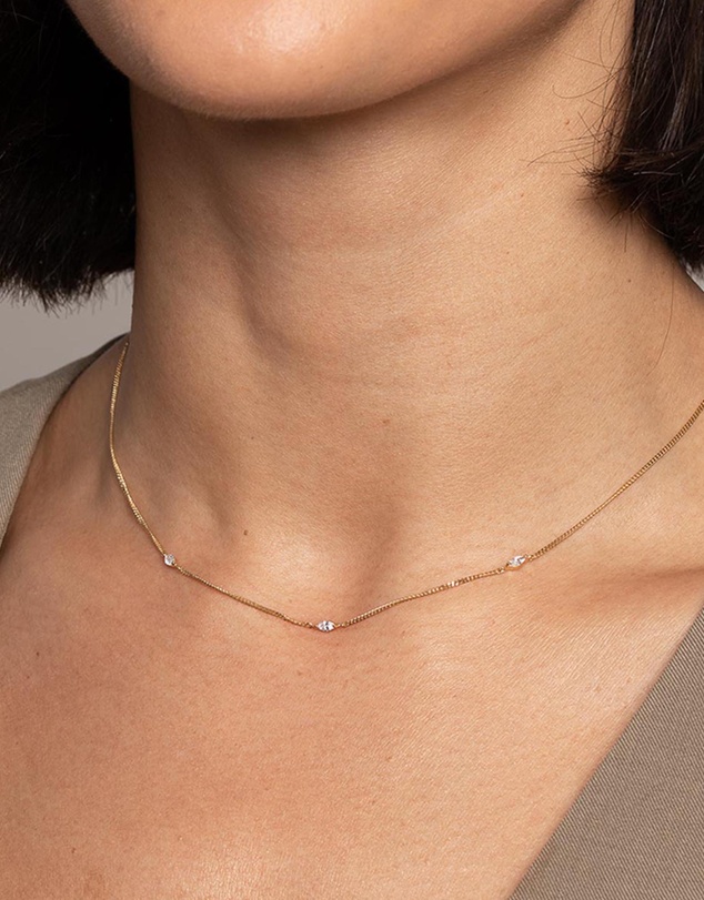 Astrid & Miyu - Navette Crystal Necklace