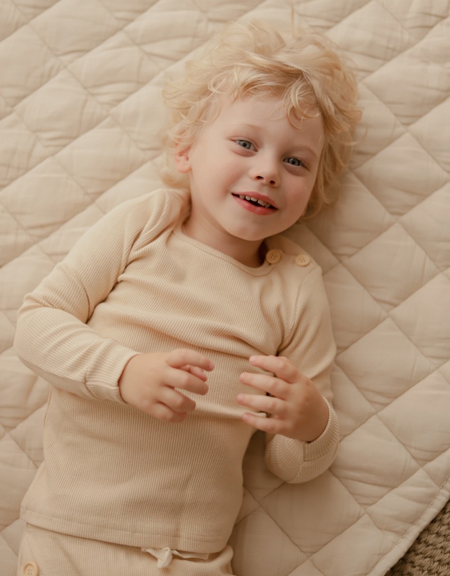 WITH LOVE FOR KIDS - Basics Thick Ribbed Long Sleeve Top - Kids