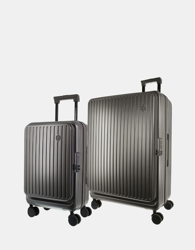 Pierre Cardin - Pierre Cardin Front-Opener Hard Shell Large and Cabin 2-Piece Set Bundle