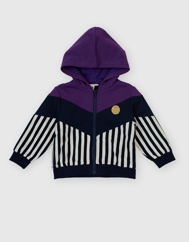 Goldie + Ace - Block Stripe Hooded Jacket - Babies-Kids