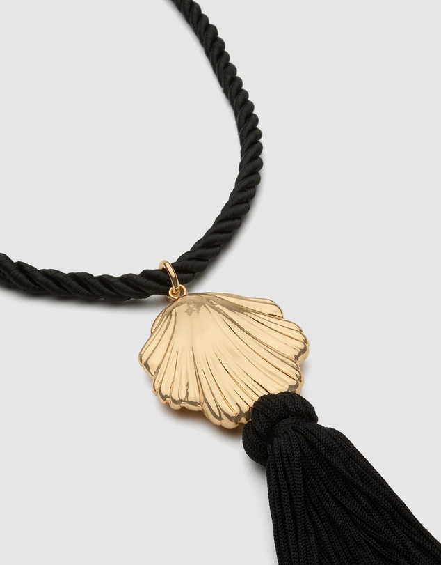 Seed Heritage - Shell Pendant Tassel Necklace