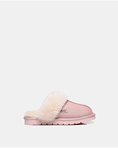 EVERAU - Australian Shepherd Ugg Muffin Slipper Cow Suede Upper House Shoes