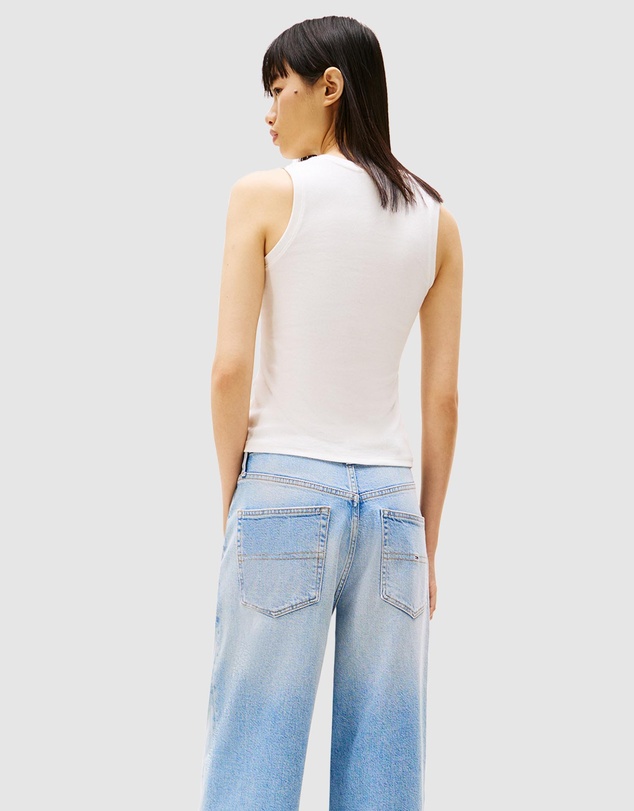 Tommy Jeans - Ribbed Flag Embroidery Slim Tank Top
