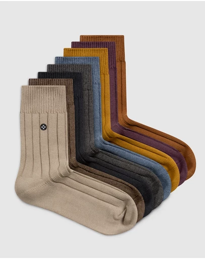 Sockdaily - Gertrude 8 Pack Quarter Socks