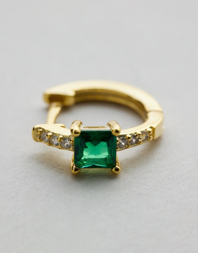 Native Sol - Nikki Emerald Hoops