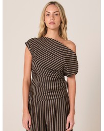 Fate + Becker - Everlyn Metallic Jersey Top