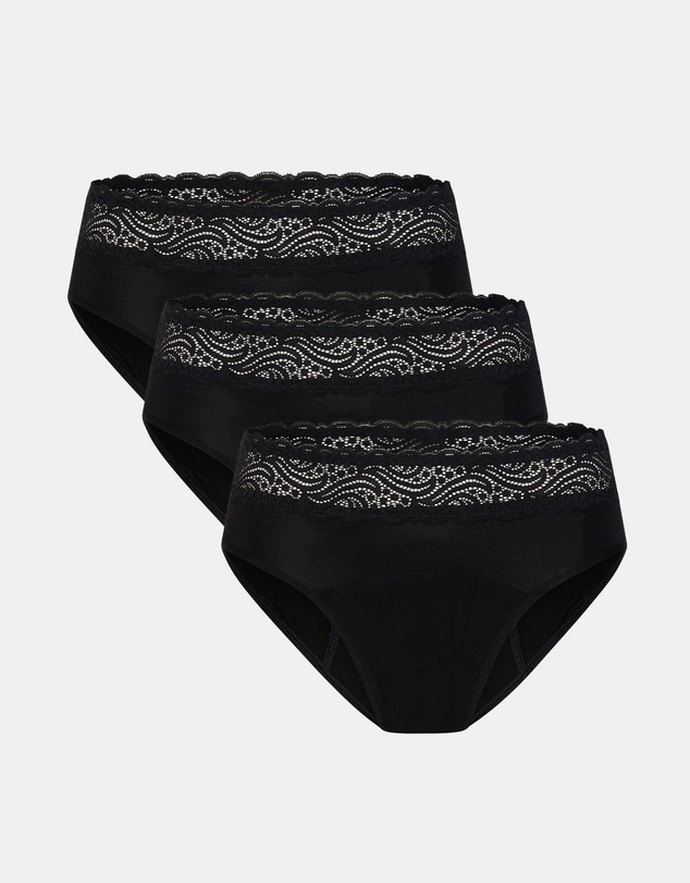 Modibodi - Sensual Hi Waist Period Bikini Mixed Absorbency 3 Pack