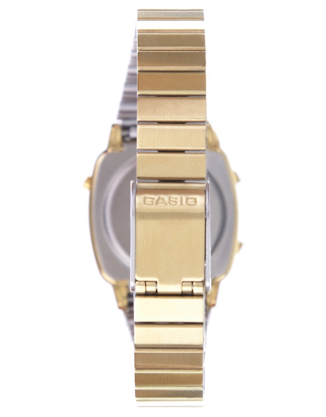 Casio - Digital WR Time Stop Watch Gold Steel Band