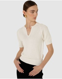 SACHA DRAKE - Henley Knit Top