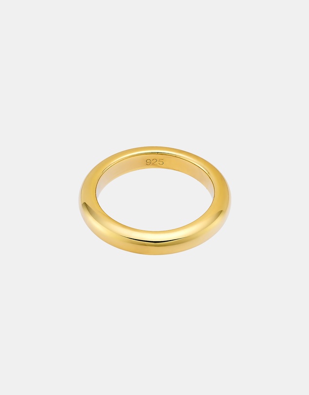 Zoe Olivia - 14K Gold Vermeil Icon Plain Band Ring