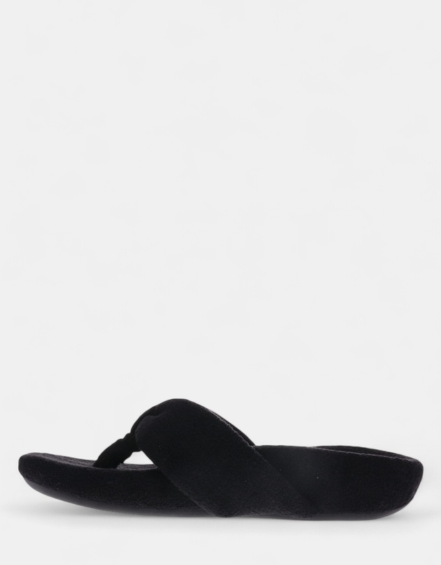 Mia Vita - Cozy Toe Post Slipper - Black