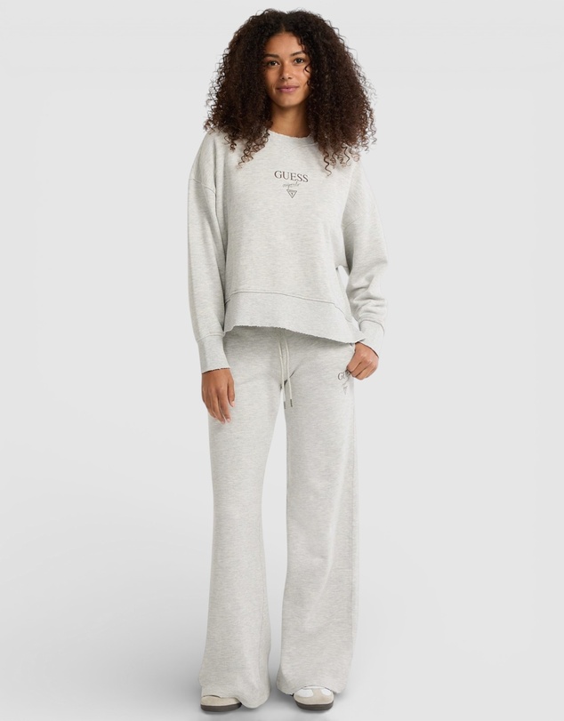 GUESS Originals - GUESS Originals Distressed Baker Crewneck Fleece Sweatshirt