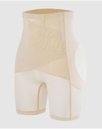 B Free Intimate Apparel - High Waist Power Mesh Tummy Control Shorts