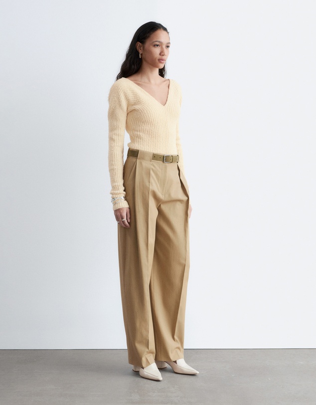 & Other Stories - Rib-Knit V-Neck Top