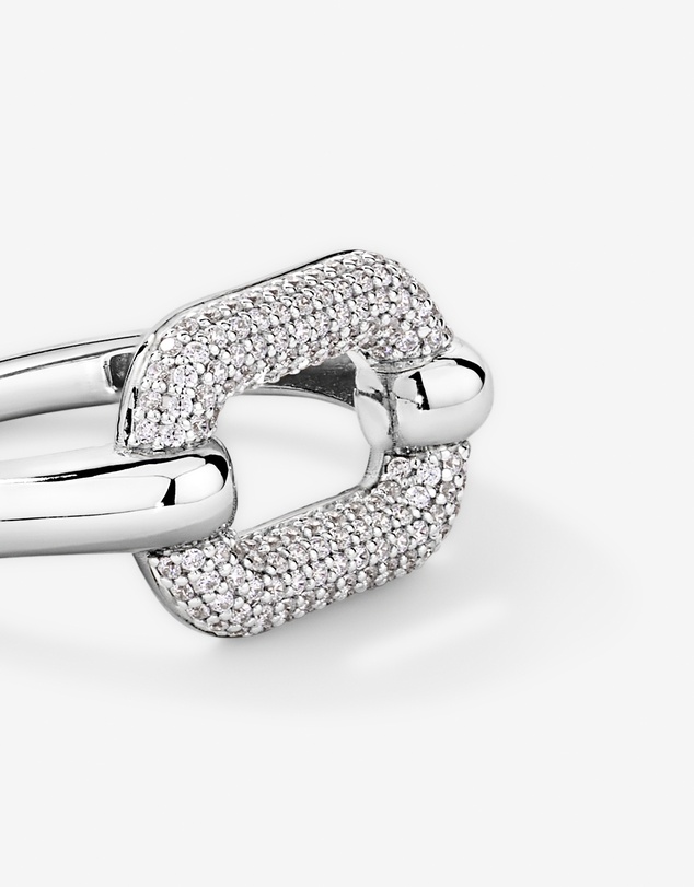 Michael Hill - Luxe Links Ring with Cubic Zirconia in Sterling Silver