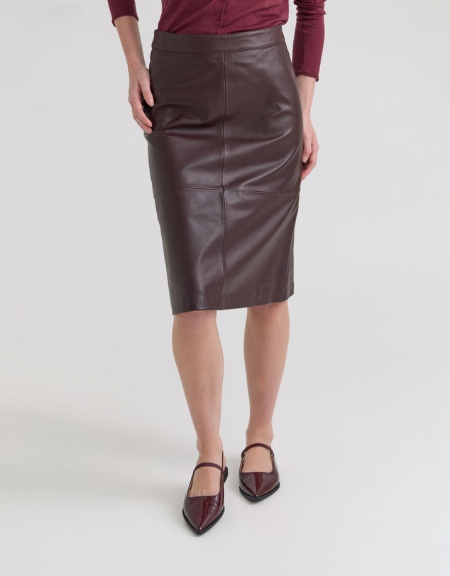 Oxford - Nina Nappa Leather Skirt