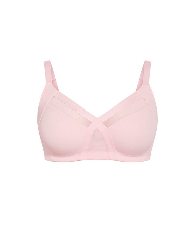 City Chic - Plus size Luxe Microfibre Wireless Bra - pink icing