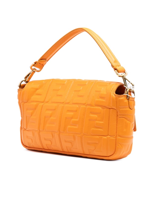 Pre-Loved by Azura Reborn - Pre-Loved Zucca Embossed Leather Baguette Satchel