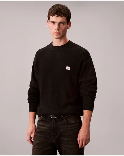 Calvin Klein Jeans - Waffle Cotton Monogram Jumper