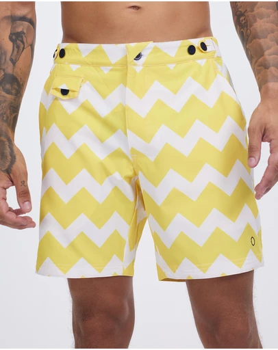 The Rocks Push - The Rocks Push Tama Sardinia Chevron Swim Shorts