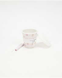 itti bitti - Reusable Baby Cino Cup with 2 Straws - Seashells