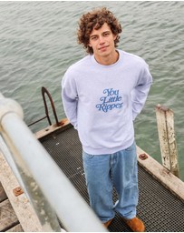 Skwosh - You Little Ripper Crew Neck Sweat in Grey Marle