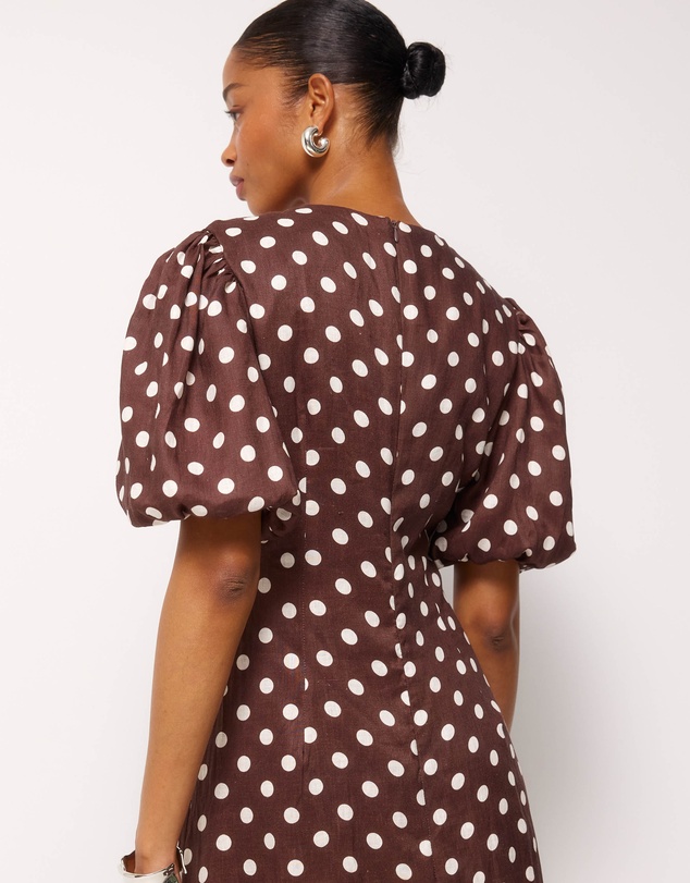 AERE - Tessa Linen Midi Dress