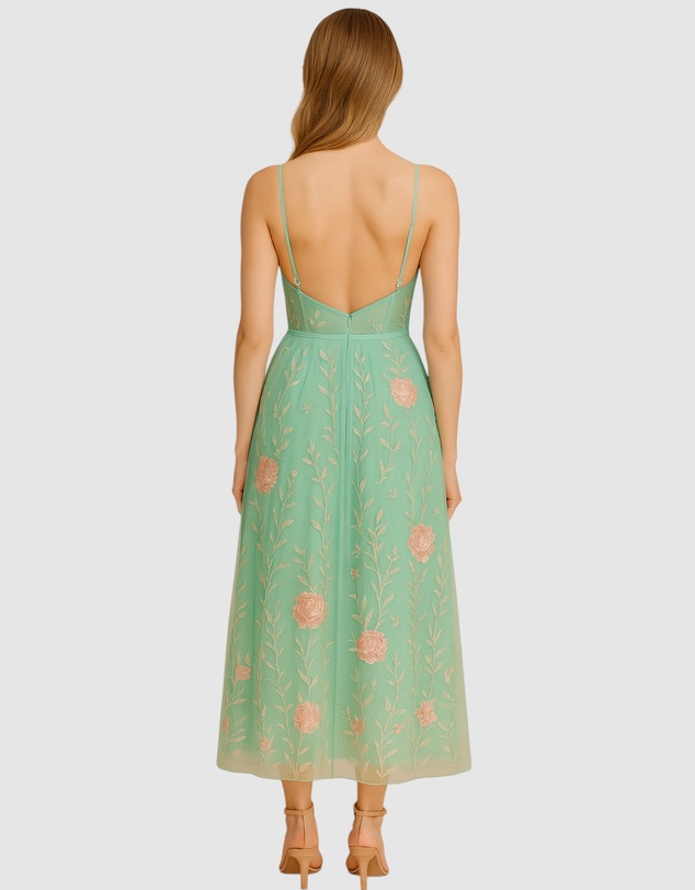 Romance by Honey and Beau - Lou V Neck Midi Dress