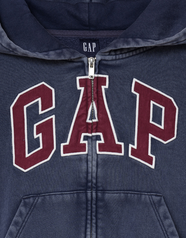 GAP - New Abbrev Full Zip Logo Hood