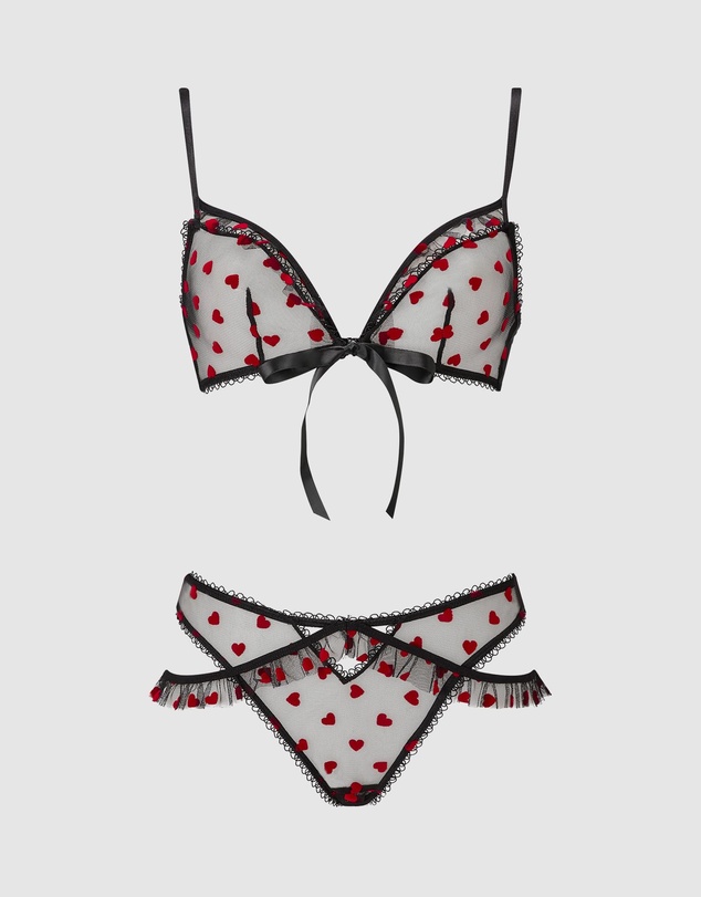 Ann Summers - Queen Of Hearts Crotchless Set