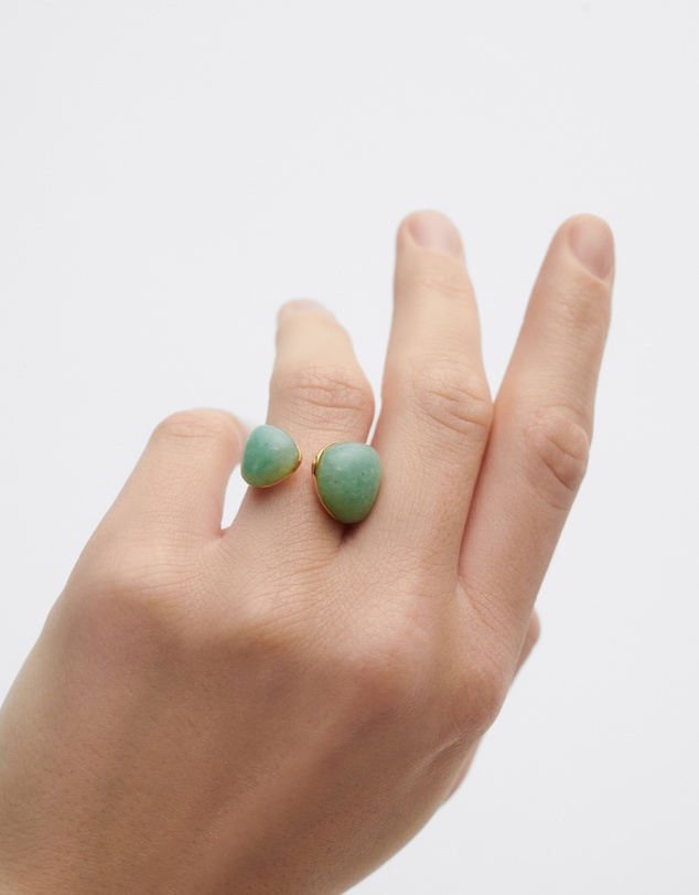 PDPAOLA - Green Aventurine Gravity Ring