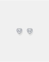 THOMAS SABO - Heart-shaped halo ear studs with zirconia