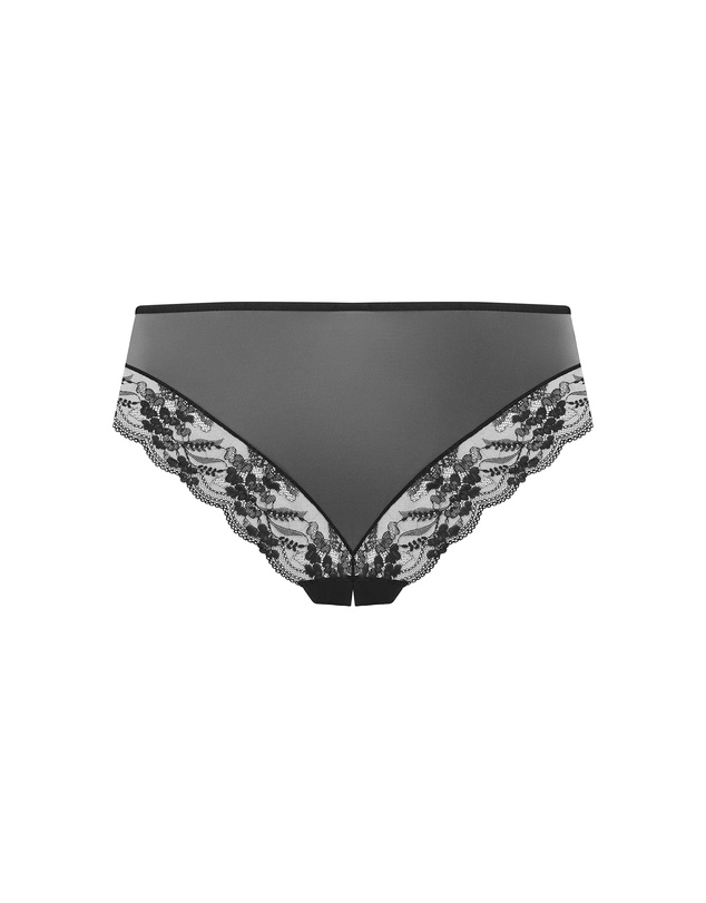 City Chic - Plus size Helena Ouvert Cheeky Panty - black