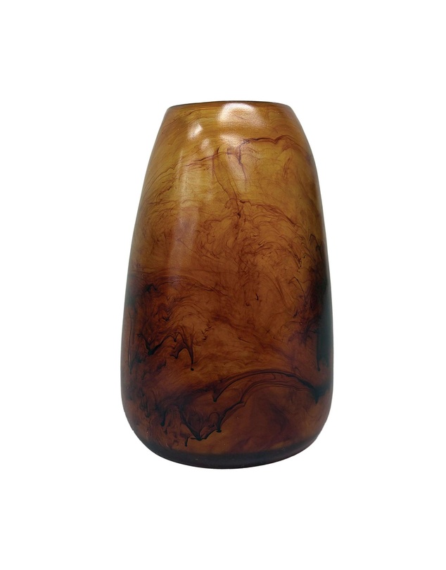 Urban Attitude - Urban Attitude RACH Large Vase Height 25.5cm, Width 17cm, Opening 6cm x 9cm - Dark Cocoa