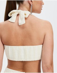 Third Form - Waffle Halter Crop Top
